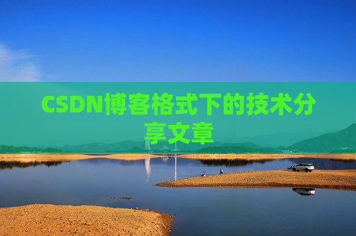 CSDN博客格式下的技术分享文章